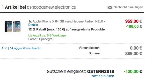 Rakuten Ostern Aktion
