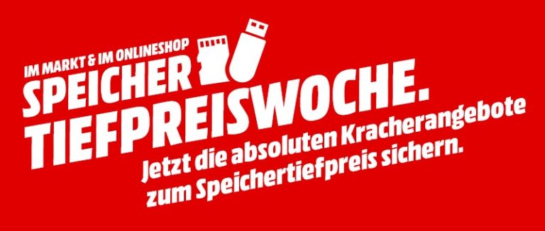 Speicher-Tiefpreiswoche bei Media Markt: Günstige Festplatten, USB