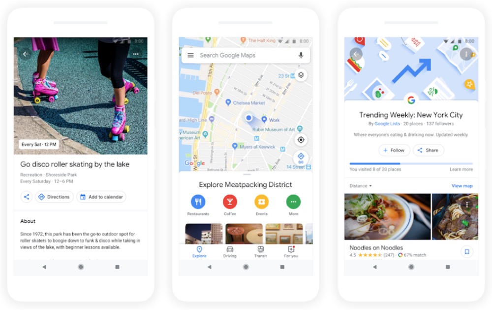 Google Maps: Karten-App wird bald mit neuen Gastronomie-Vorschlägen ausgestattet