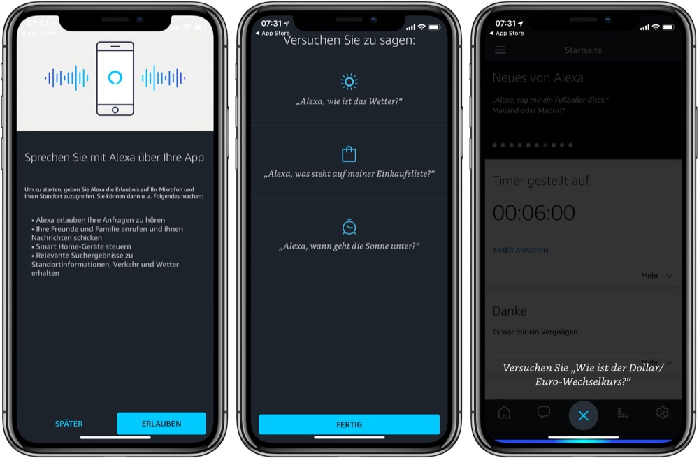 Alexa: Sprachsteuerung jetzt auch direkt am iPhone oder iPad möglich