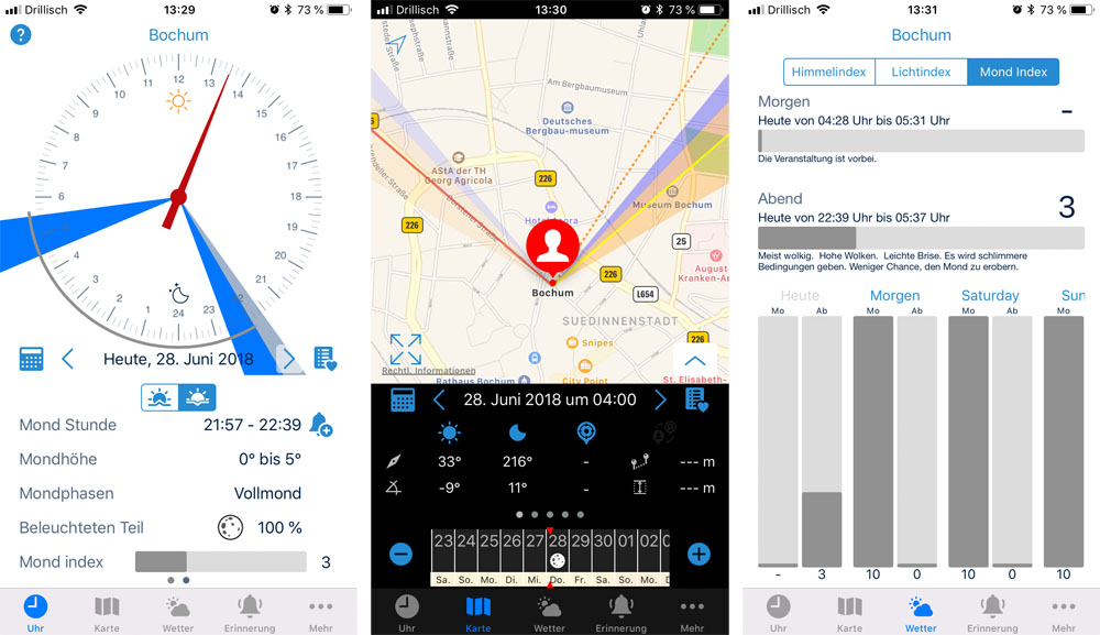 GoldenHourOne: App für perfekte Outdoor-Fotografie in Version 2.0 mit neuen Mondinfos