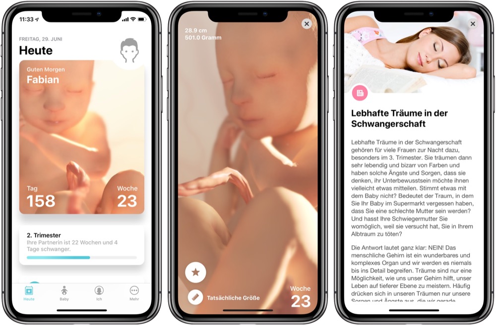 Schwangerschaft+: App für werdende Eltern bekommt 40 schicke Animationen