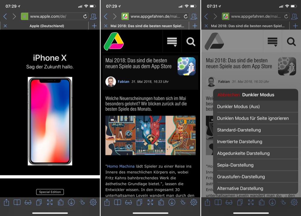 iCab Mobile: Webbrowser für iOS bekommt Nachtmodus & mehr Optionen für Bluetooth-Tastaturen