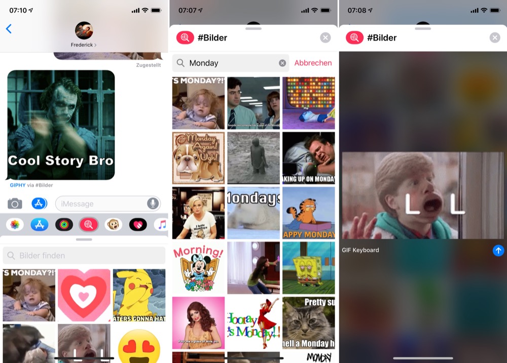 Apple iMessage Bildersuche
