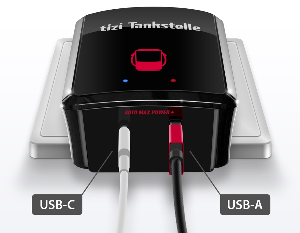 Tizi Tankstelle USB C