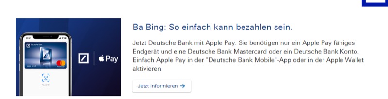Apple Pay Deutsche bank