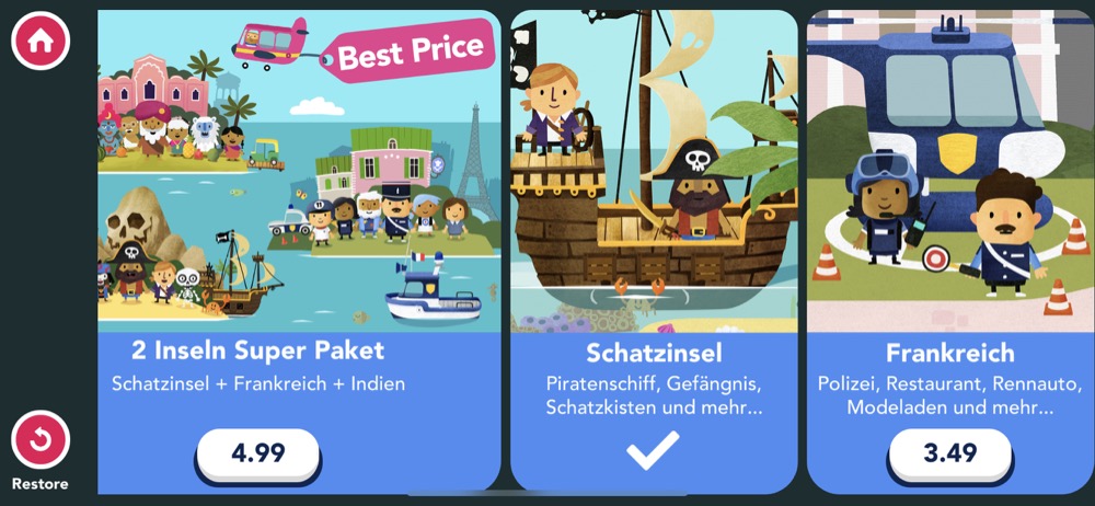 In-App-Store in Fiete World