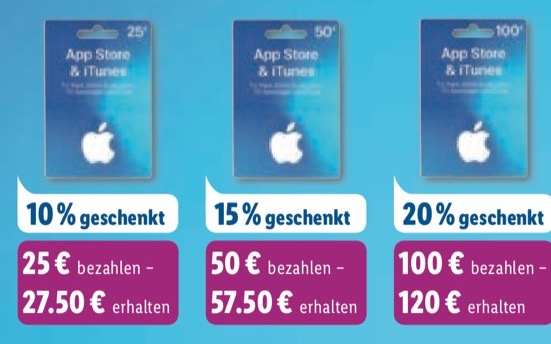 iTunes-Rabatt bei Rossmann, Edeka & Marktkauf