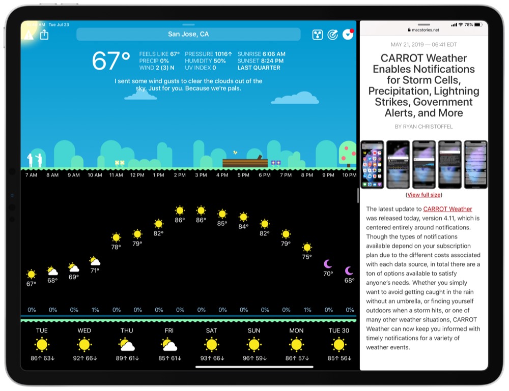 carrot weather update carrot weather update