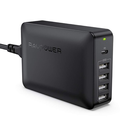 RAVPower 5-Port Ladegerät mit USB-C kostet aktuell nur 21,99 statt 32,99 Euro