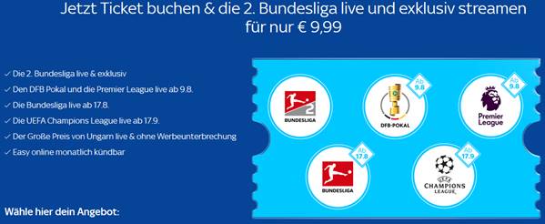 <span class="entry-title-primary">Sky Ticket: Supersport-Ticket kostet aktuell nur 9,99 Euro statt 29,99 Euro</span> <span class="entry-subtitle">1 Tag zahlen, 1 Monat gucken</span>