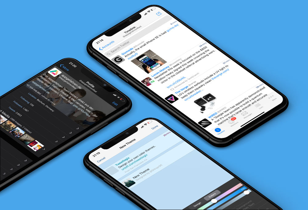 <span class="entry-title-primary">Tweetlogix: Alteingesessener Twitter-Client mit Dark Mode und individuellem Farbdesign</span> <span class="entry-subtitle">Jede Menge Möglichkeiten der Personalisierung</span>