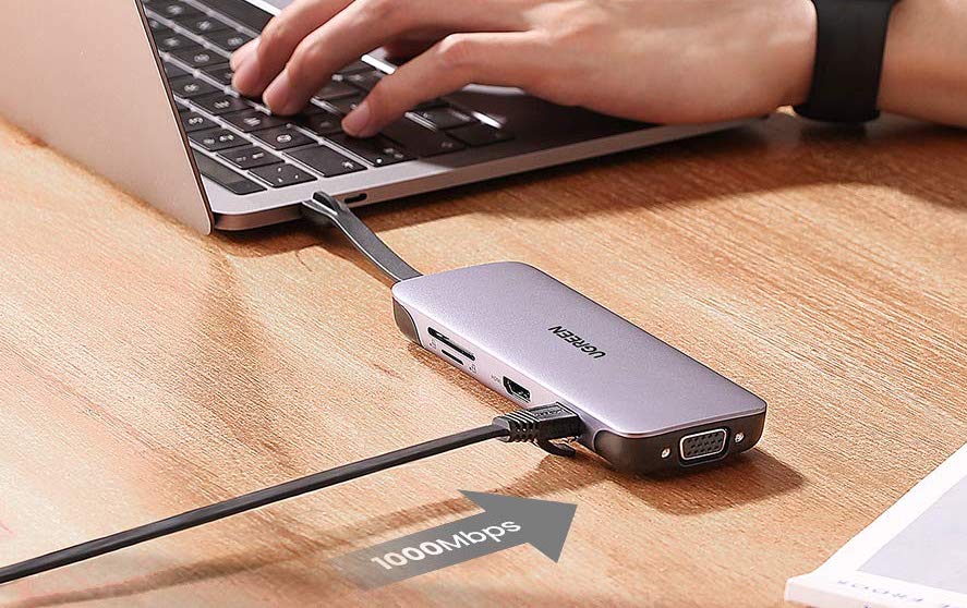 <span class="entry-title-primary">Ugreen 9in1 USB-C Hub mit Ethernet, VGA und HDMI ausprobiert</span> <span class="entry-subtitle">Aktuell kann man 5 Prozent sparen</span>