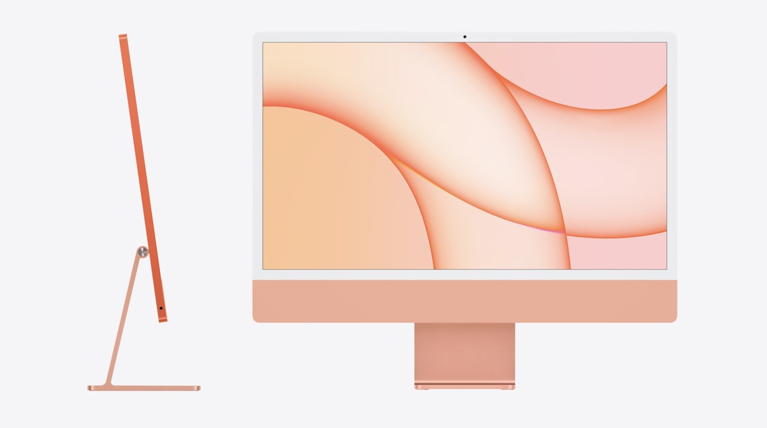 24" iMac mit "hello" Wallpaper