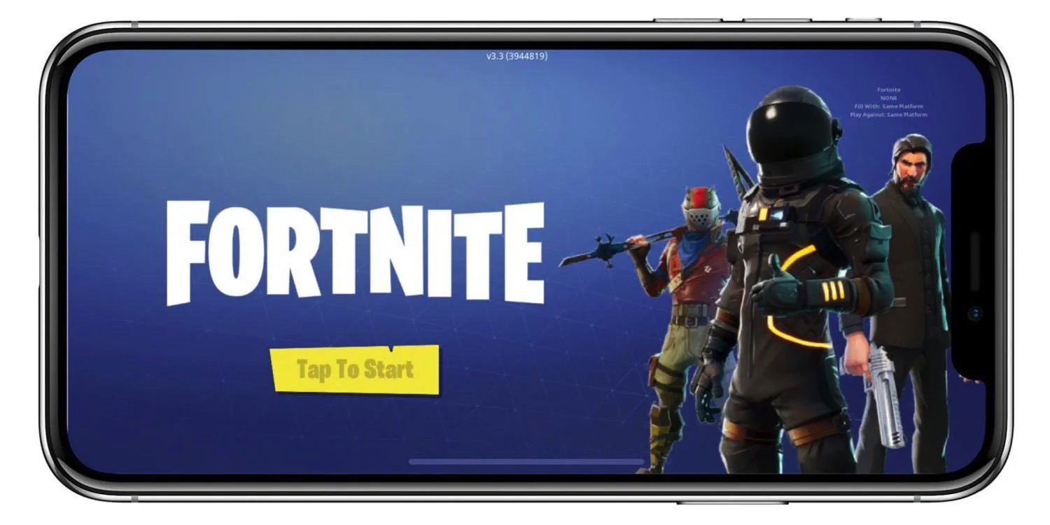 Fortnite-Banner auf einem iPhone
