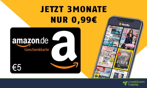 + Euro 5 99 Monate 3 Amazon-Gutschein für Readly nur geschenkt Cent