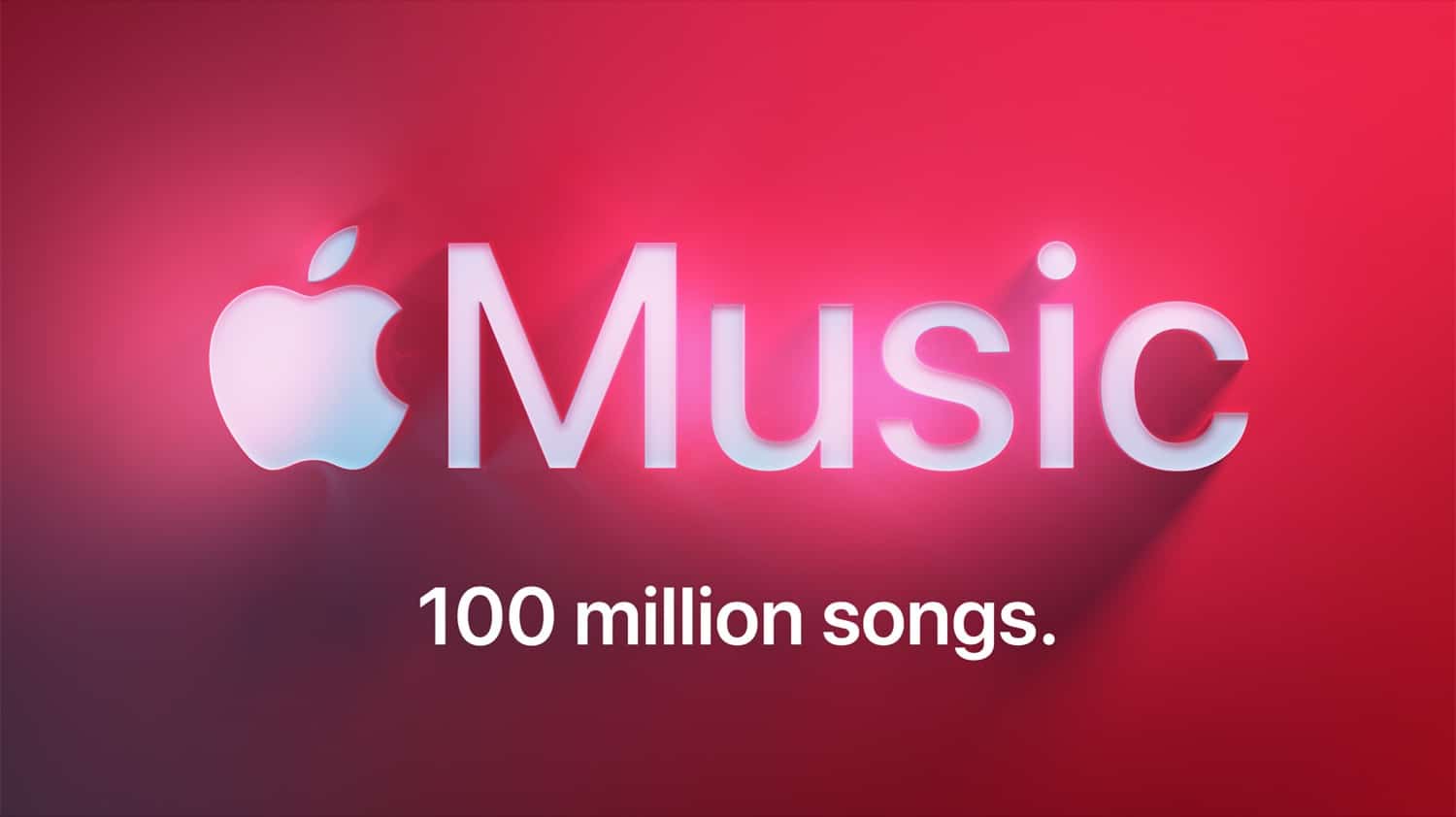 Rotes Apple Music Banner