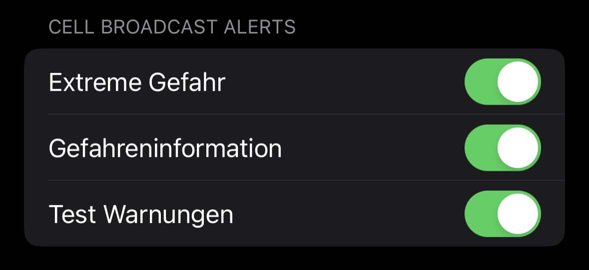 Cell Broadcast auf dem iPhone: DE-Alert zum heutigen Warntag