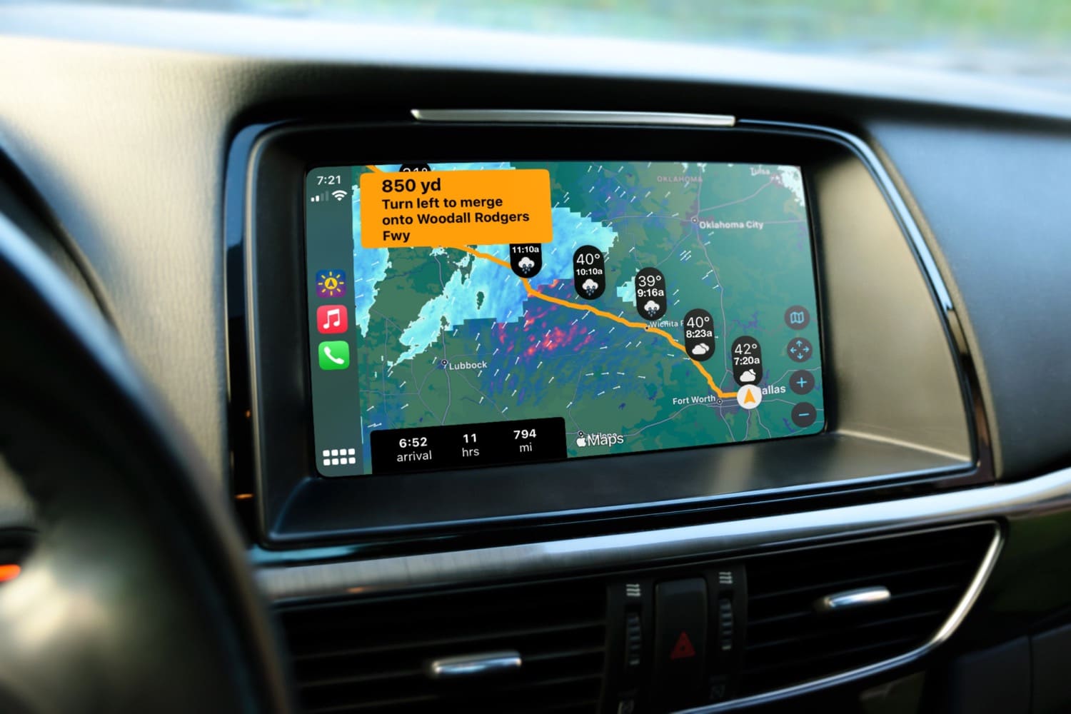 <span class="entry-title-primary">Weather on the Way: Wettervorhersage in CarPlay</span> <span class="entry-subtitle">Nicht nass werden beim nächsten Roadtrip</span>