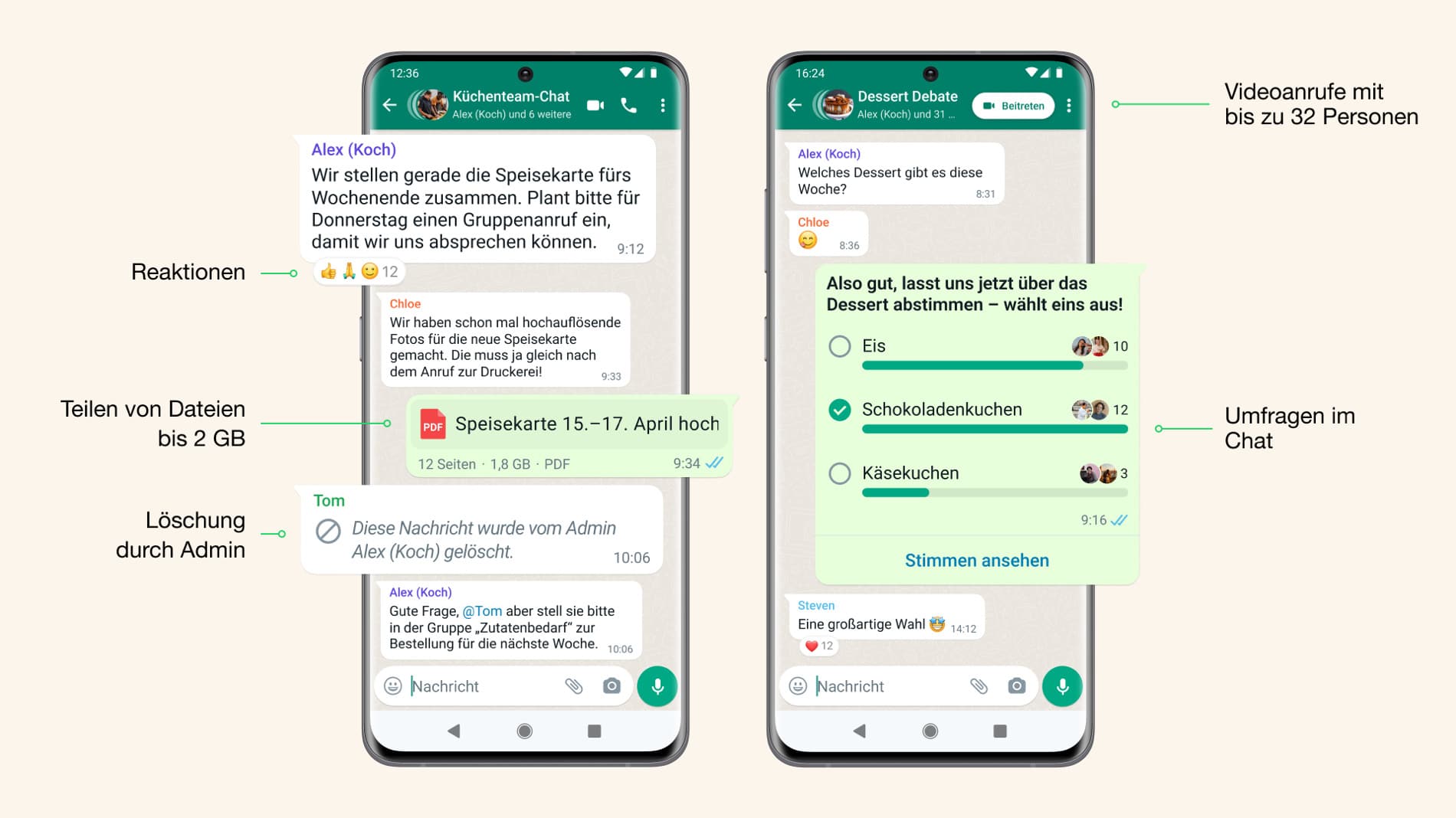 WhatsApp Messenger: inicia una encuesta directamente en el chat