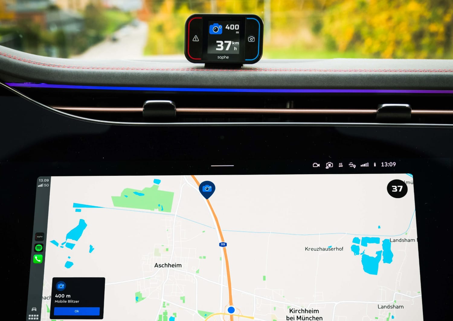 Saphe Drive Pro ausprobiert: Verkehrswarner mit CarPlay und App