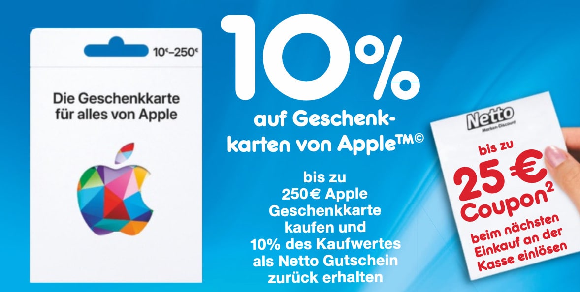 Kaufland: 10 Prozent Coupon beim Kauf von Apple Geschenkkarten