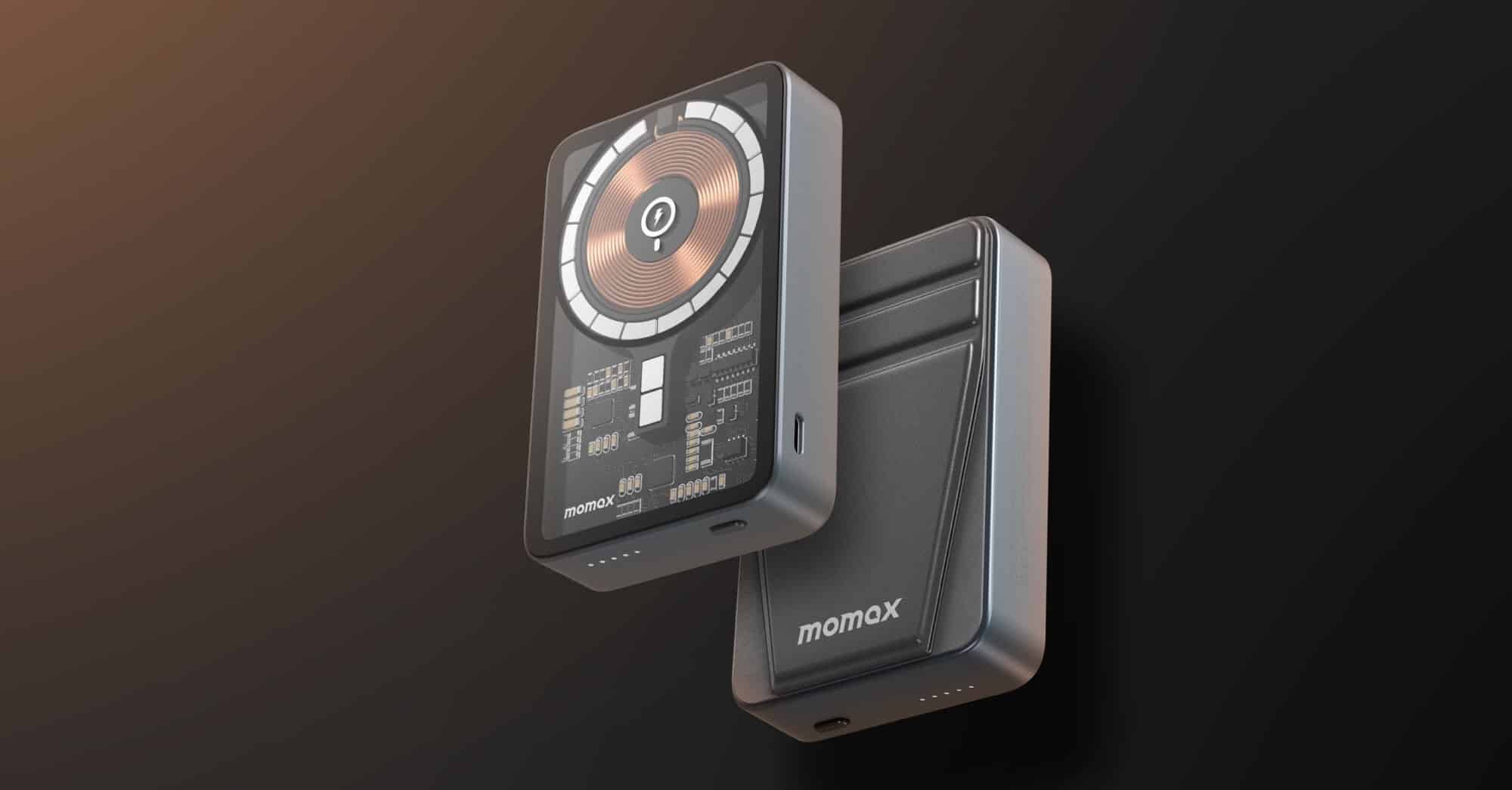 Momax Powerbank mit MagSafe vorne und hinten