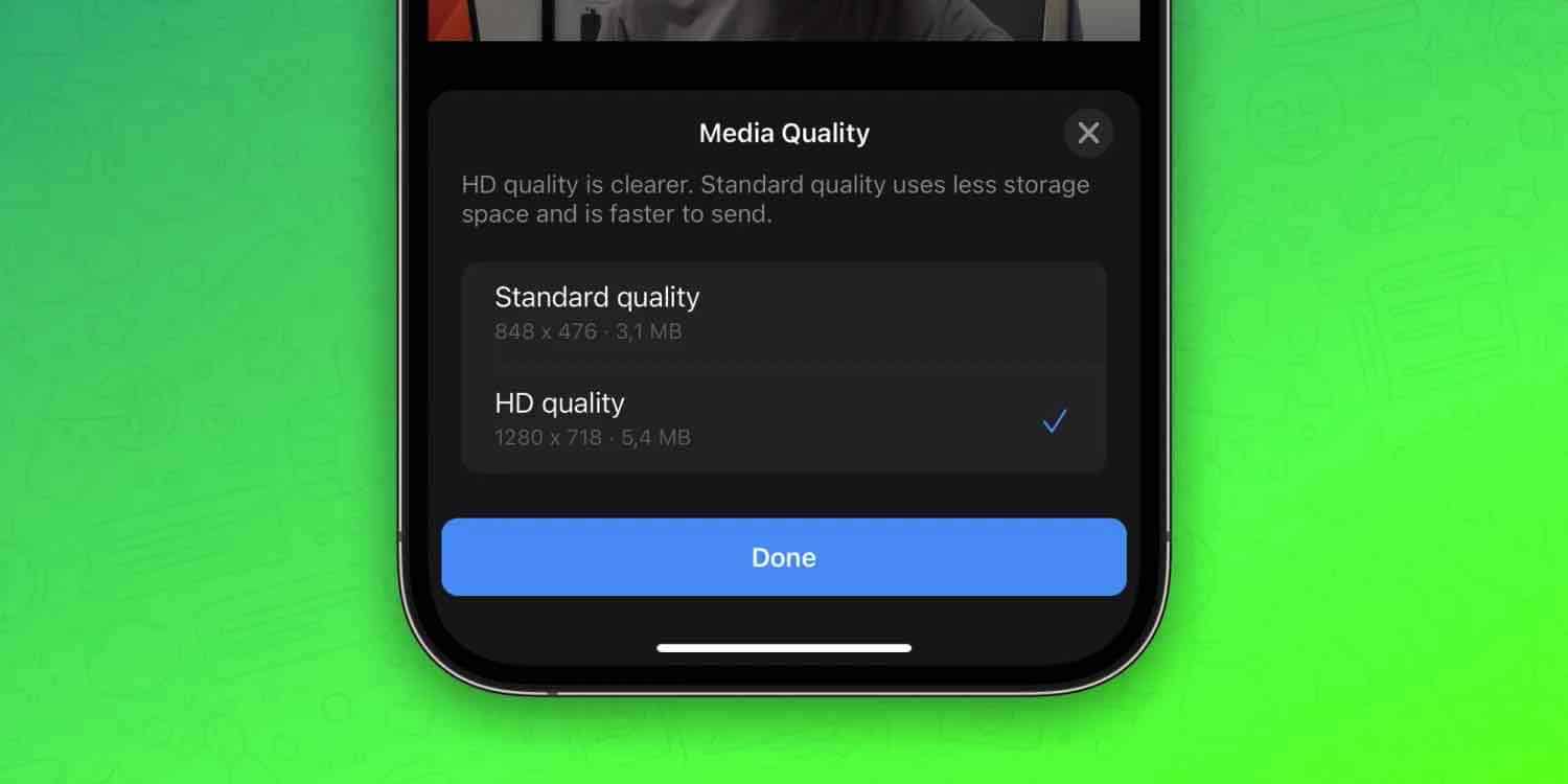WhatsApp Videos in HD-Qualität versenden