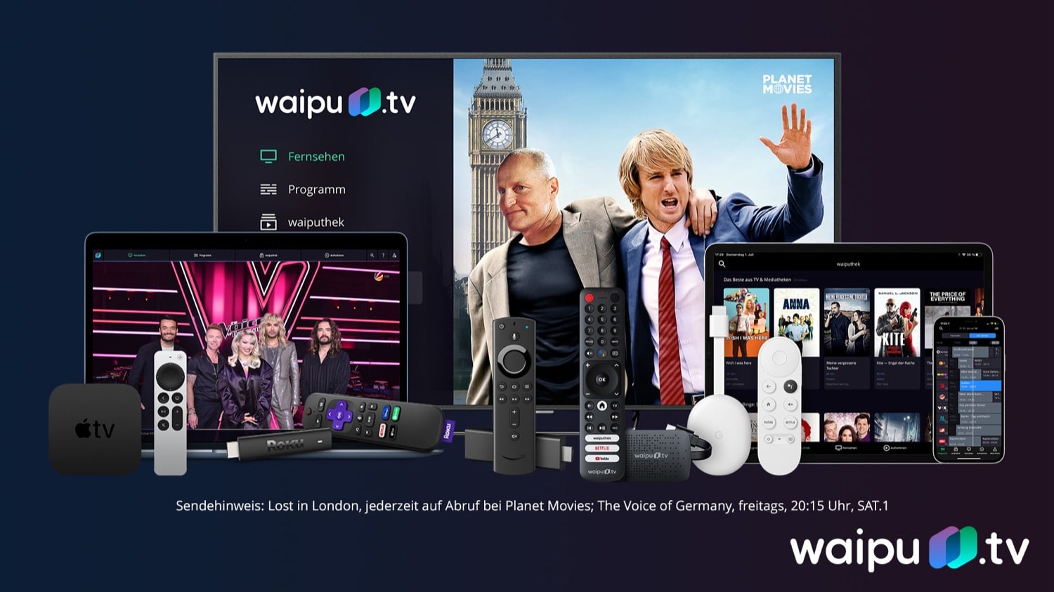 Waipu.tv: TV-Streaming derzeit mit 50 Prozent Rabatt