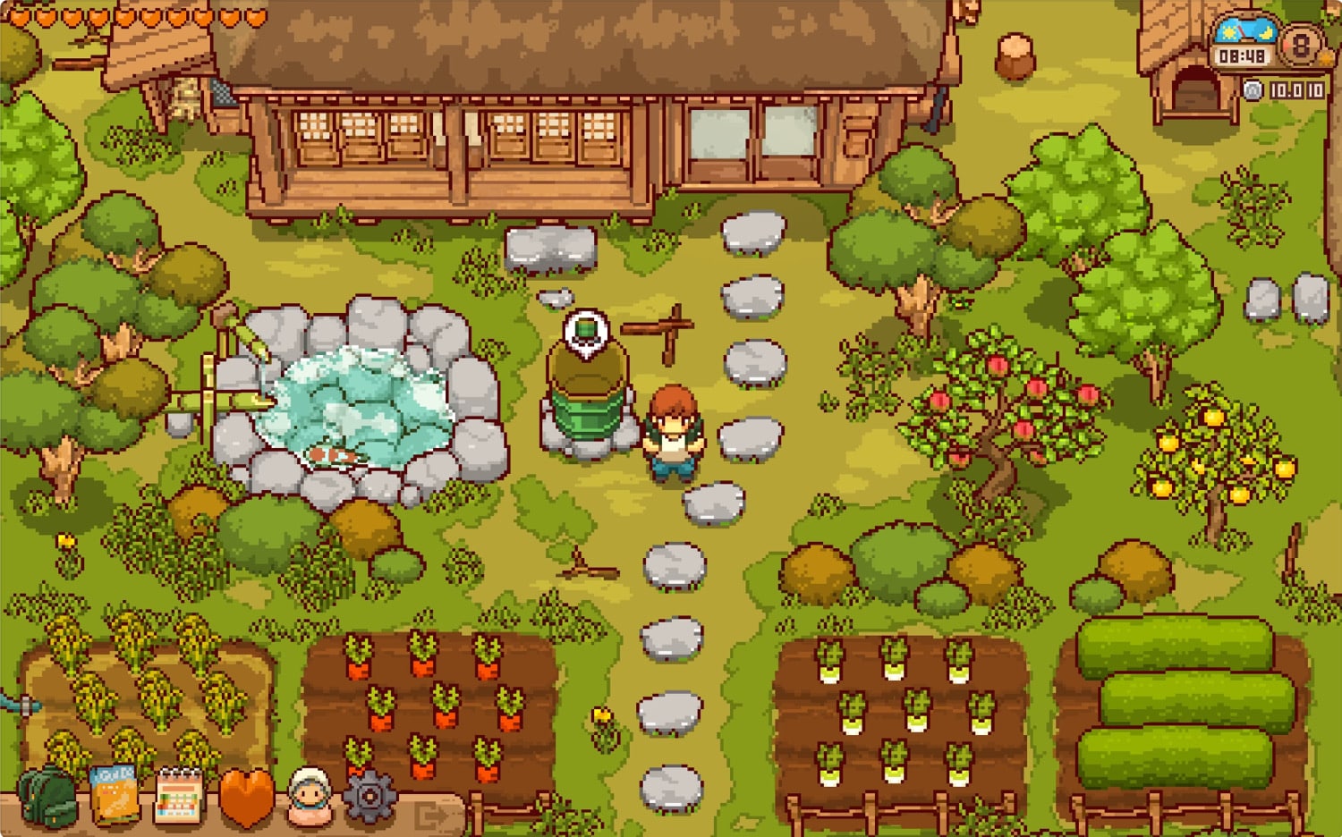 Screenshot im PixelArt-Design von Japanese Rural Life Adventure