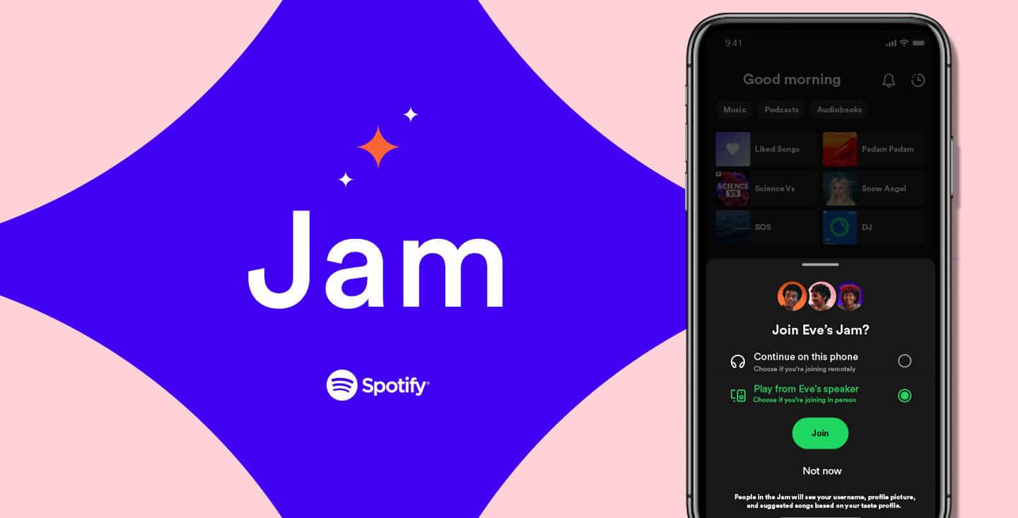 Banner zum neuen Spotify "Jam"-Feature