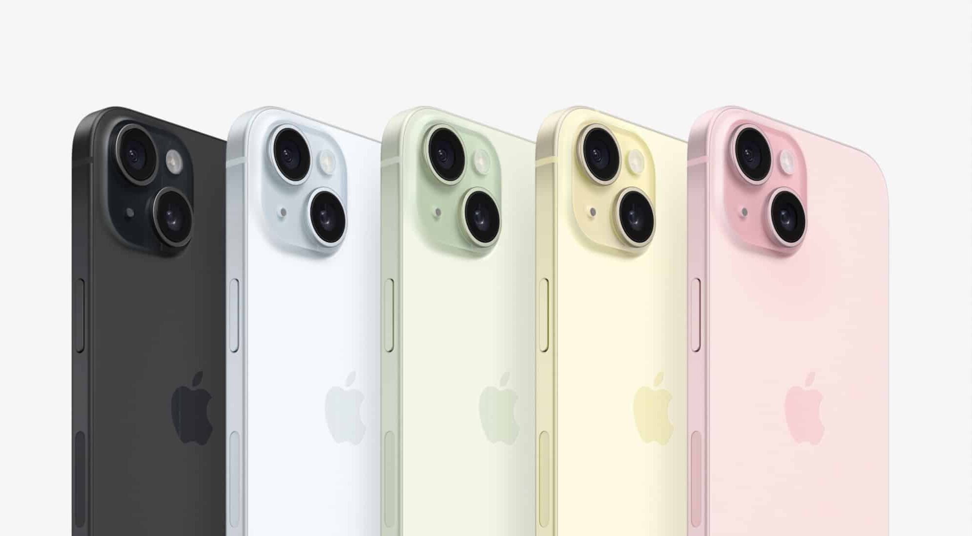 iPhone 15 in fünf Farben