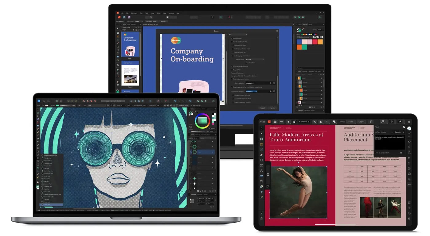 Affinity Creative Suite auf PC, Laptop und iPad