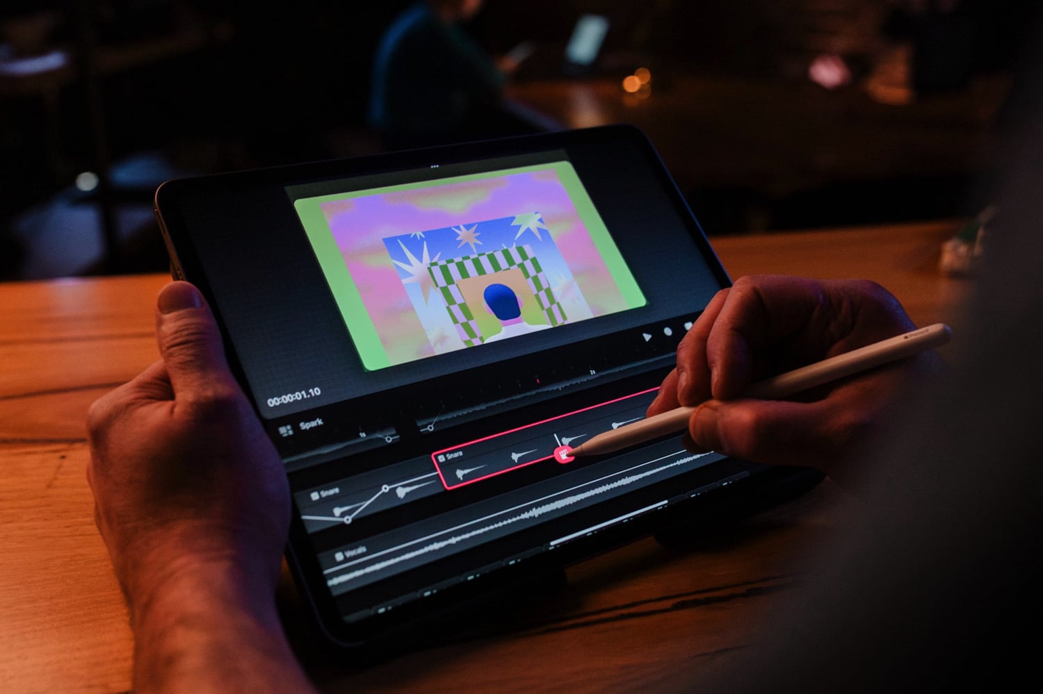Editar sonidos del iPad en Procreate Dreams