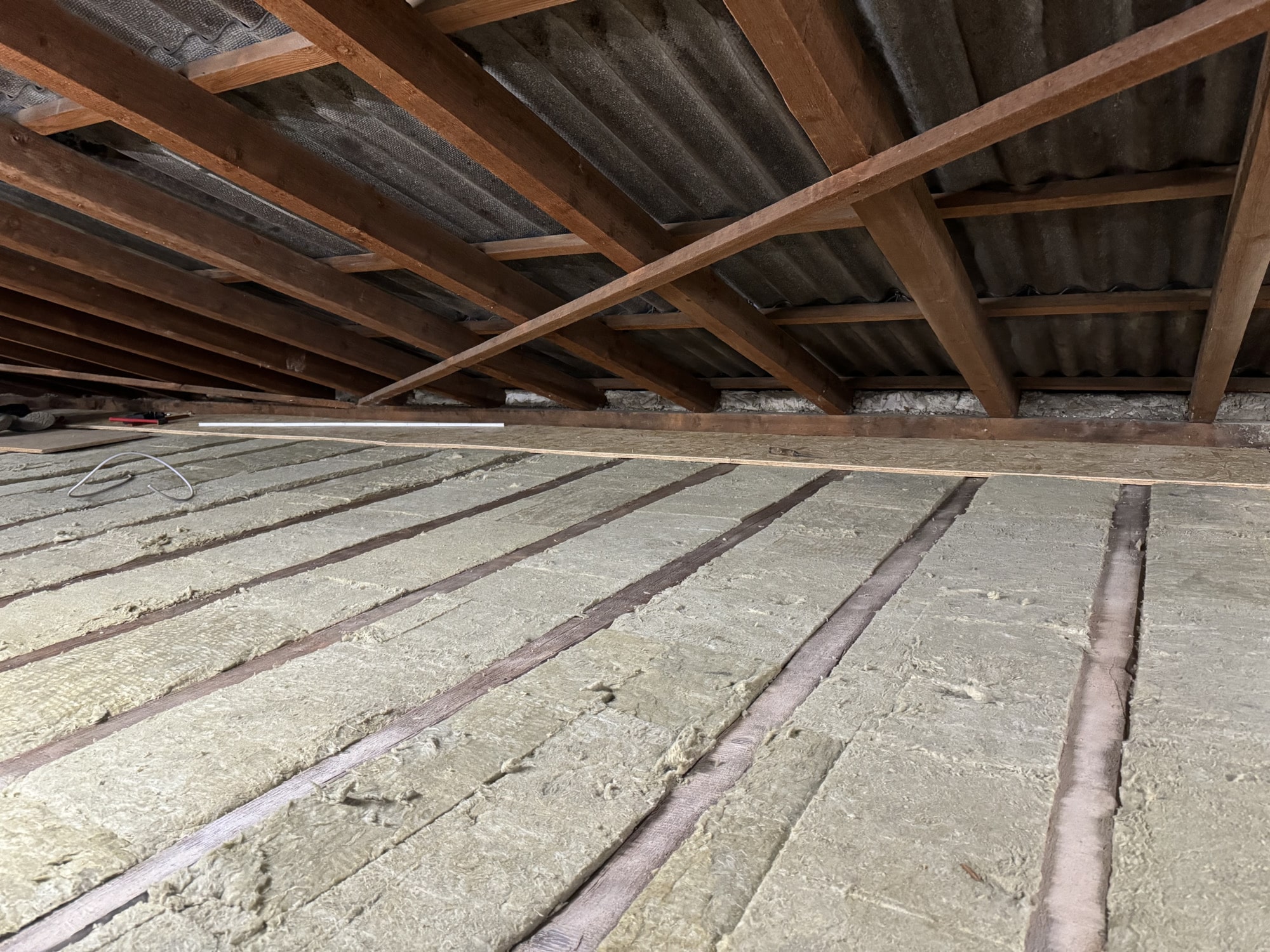 Dachboden mit Rockwool-Platten gedämmt