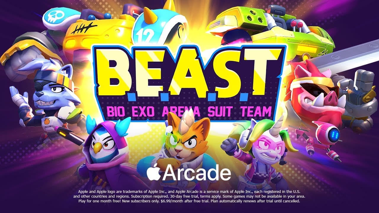 Banner von BEAST Bio Exo Arena Suit Team für Apple Arcade