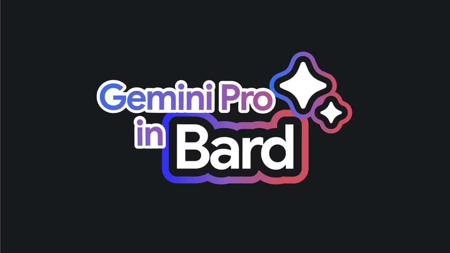 Schwarzes Banner mit Schriftzug "Gemini Pro in Bard"