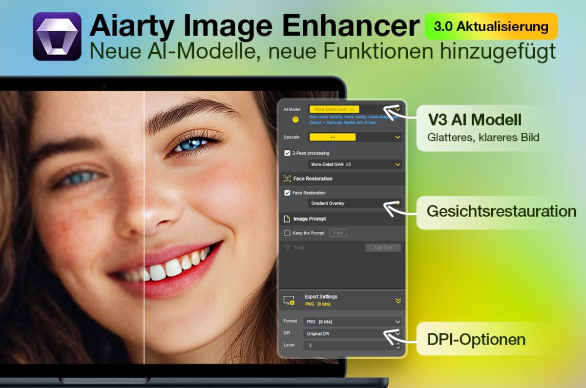 Jetzt gratis statt 85 Euro: Aiarty Image Enhancer hübscht eure Fotos mit KI auf