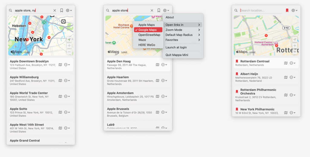 Mappa Mini bringt Karten in die Mac-Menüleiste