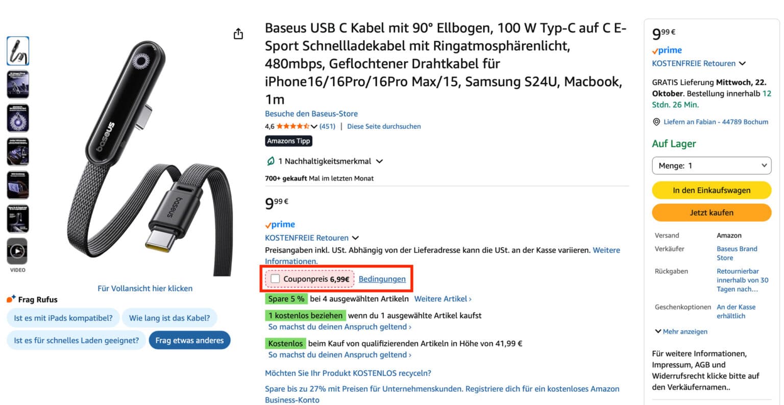 Gutscheincodes und Coupons bei Amazon einlösen: So gehts