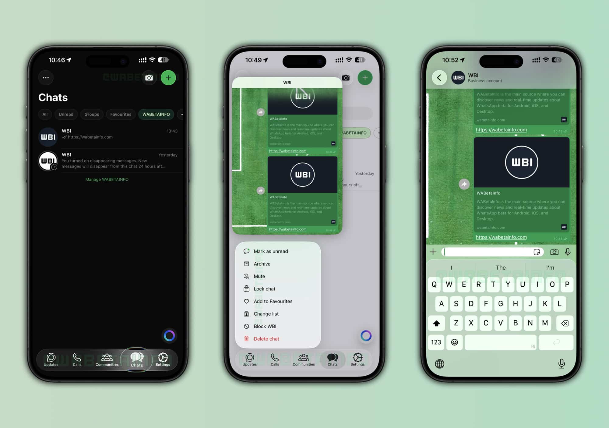 Neues Liquid Glass Design in WhatsApp.