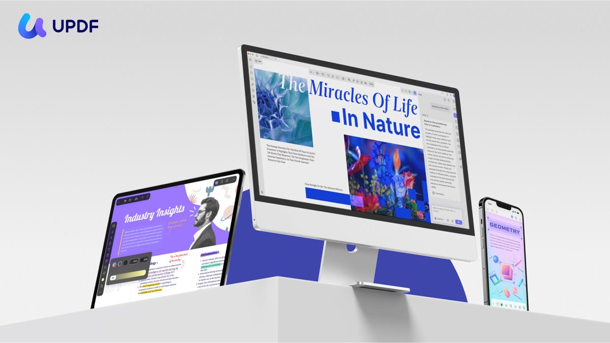 UPDF Pro auf Mac und iOS.