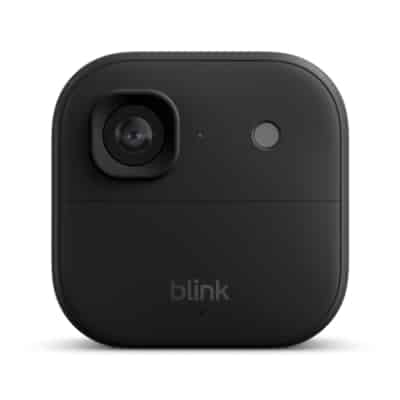 Blink Außenkamera 2K+ in Schwarz.