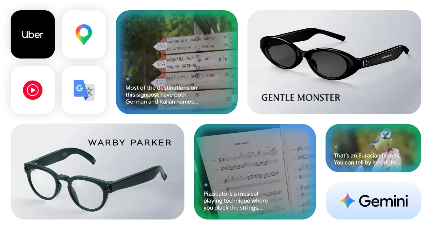 Banner von Google mit Infos zu den neuen Smart Glasses
