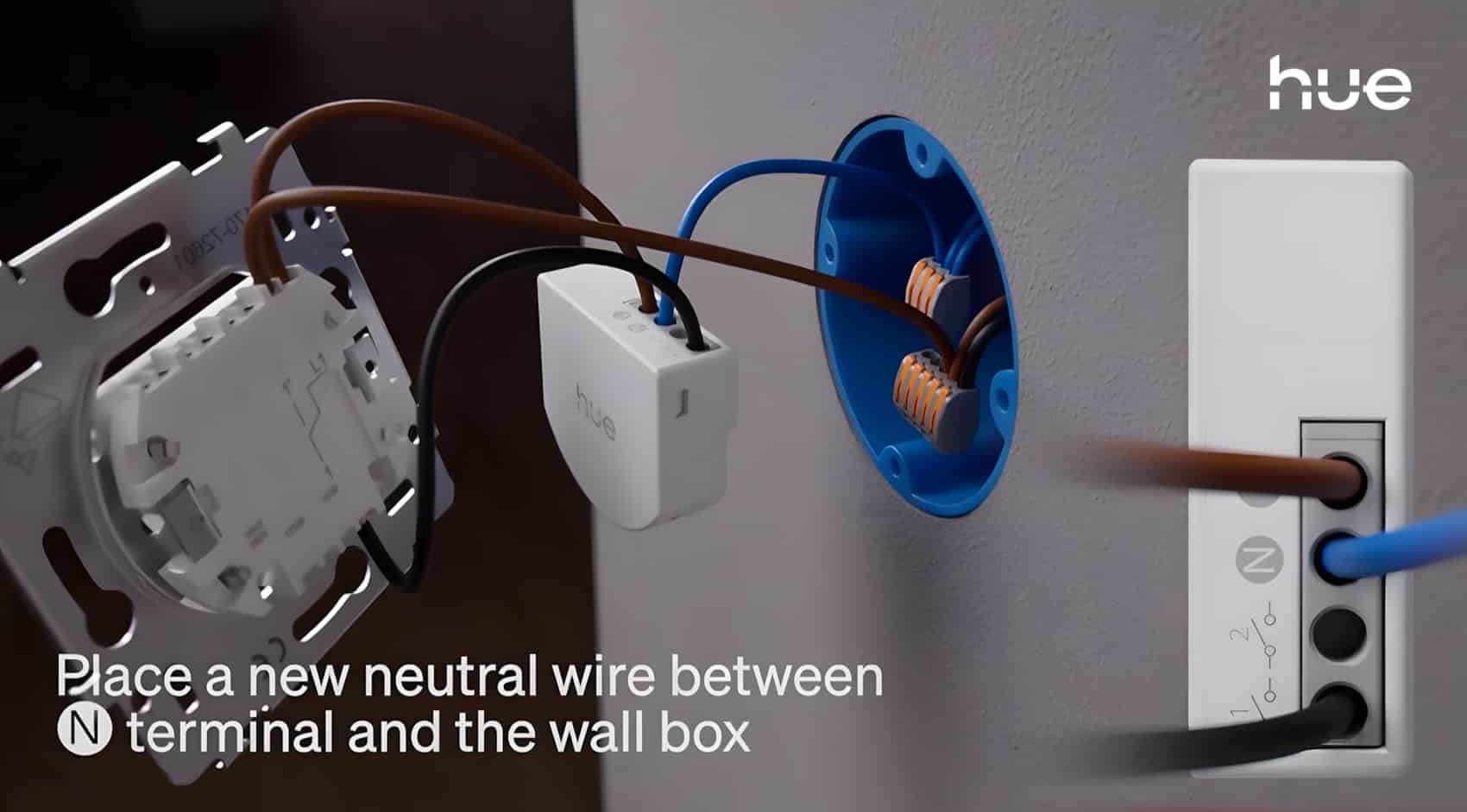 Installation des Hue Wired Wall Switch Moduls