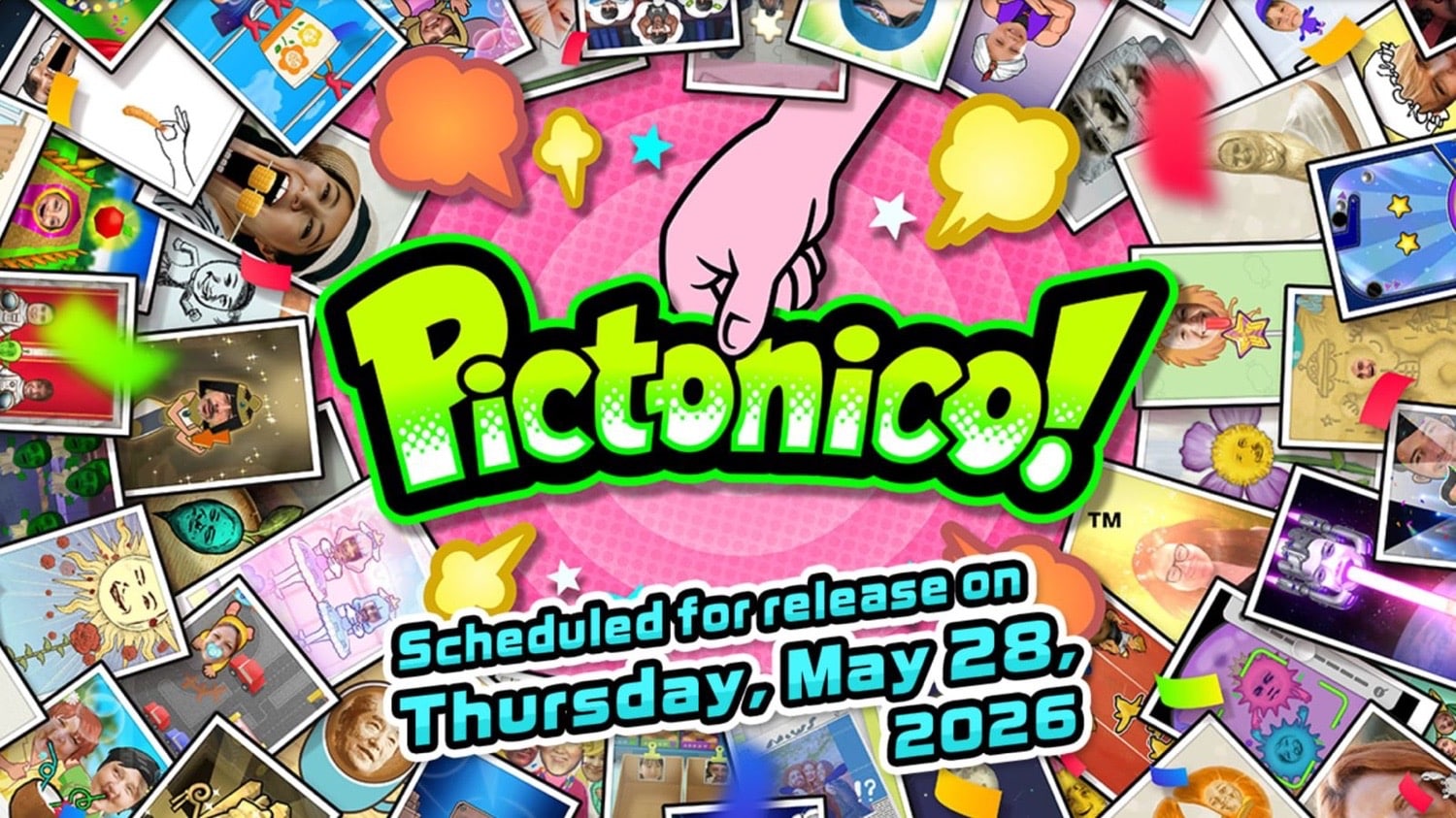 Kunterbuntes Banner von Nintendo Pictonico-Spiel
