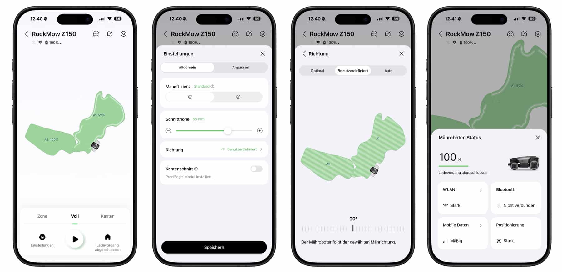 App für Roborock RockMow Z1