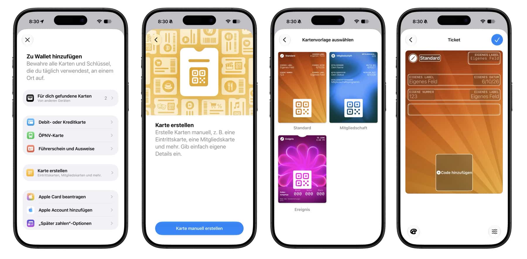 Eigene Karte in Wallet anlegen