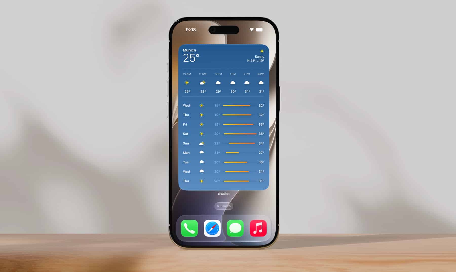 Wetter Widget in iOS 27