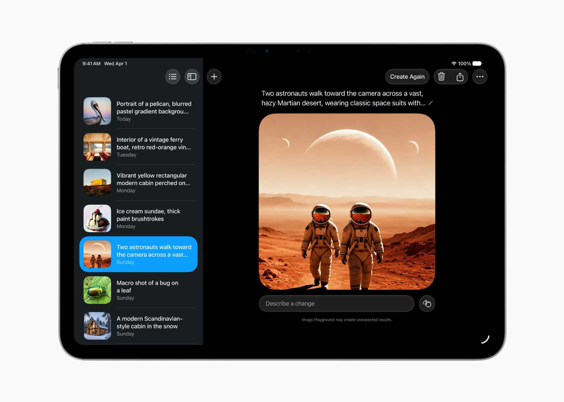 Siri-App auf dem iPad